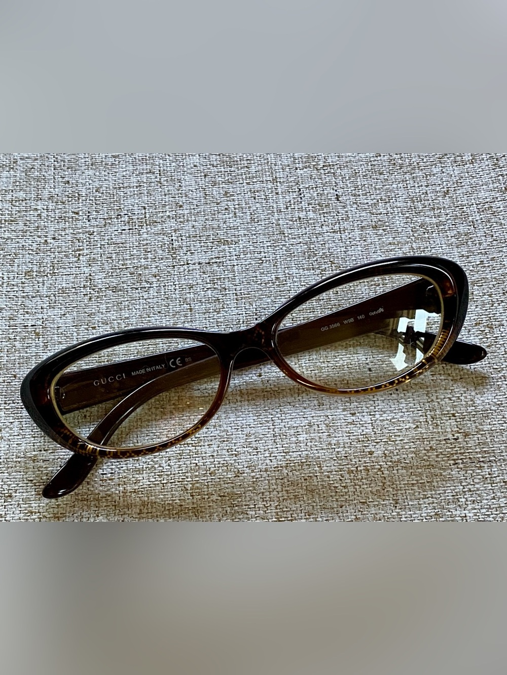 VTG Gucci Brown Tortoiseshell Women's Eyeglass Frames